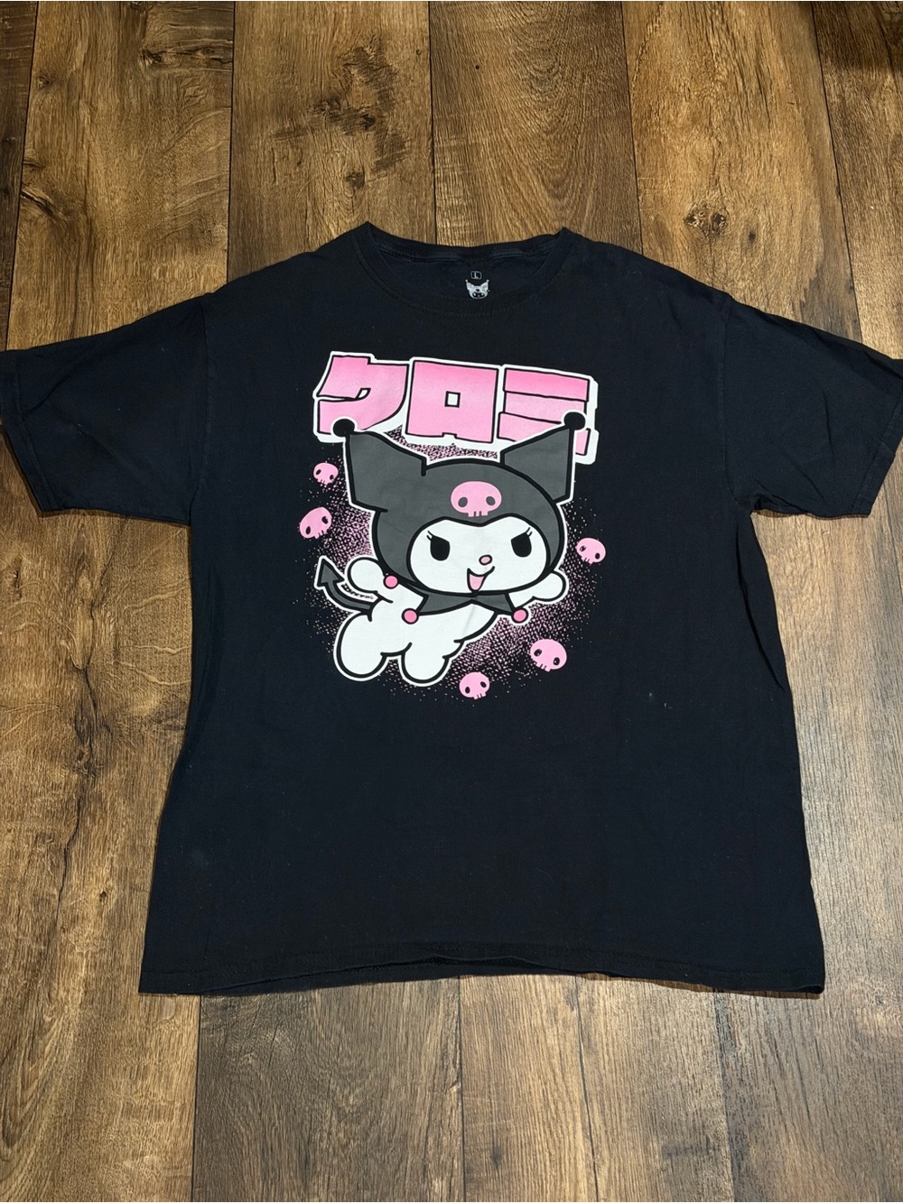 Sanrio Kuromi Graphic Tee in Black and Pink